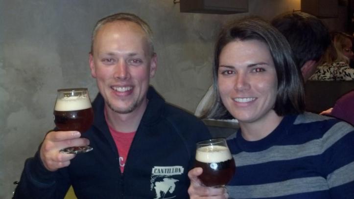 We would have been morbidly obese in this photo if we hadn't biked the whole trip.