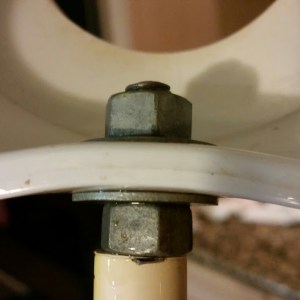 The attached bolts should look like this when done correctly.
